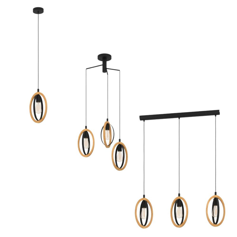 Eglo BASILDON - 1/3 Light Pendant-Eglo-Ozlighting.com.au