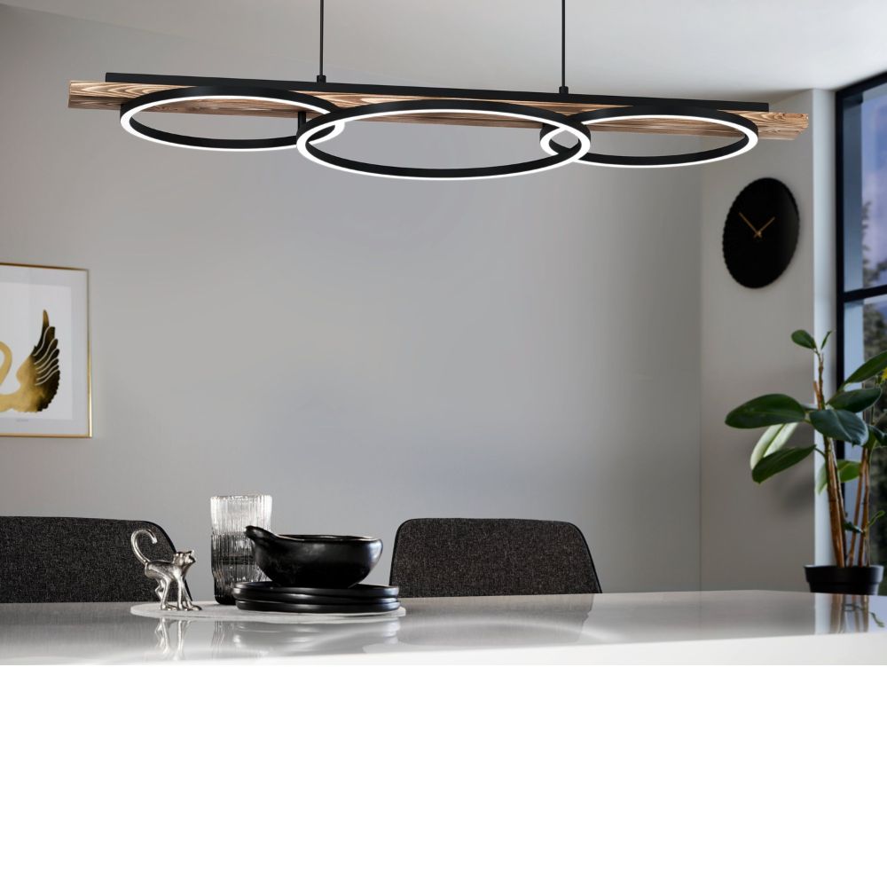 Eglo BOYAL - 3 Light Suspended Ring Pendant-Eglo-Ozlighting.com.au