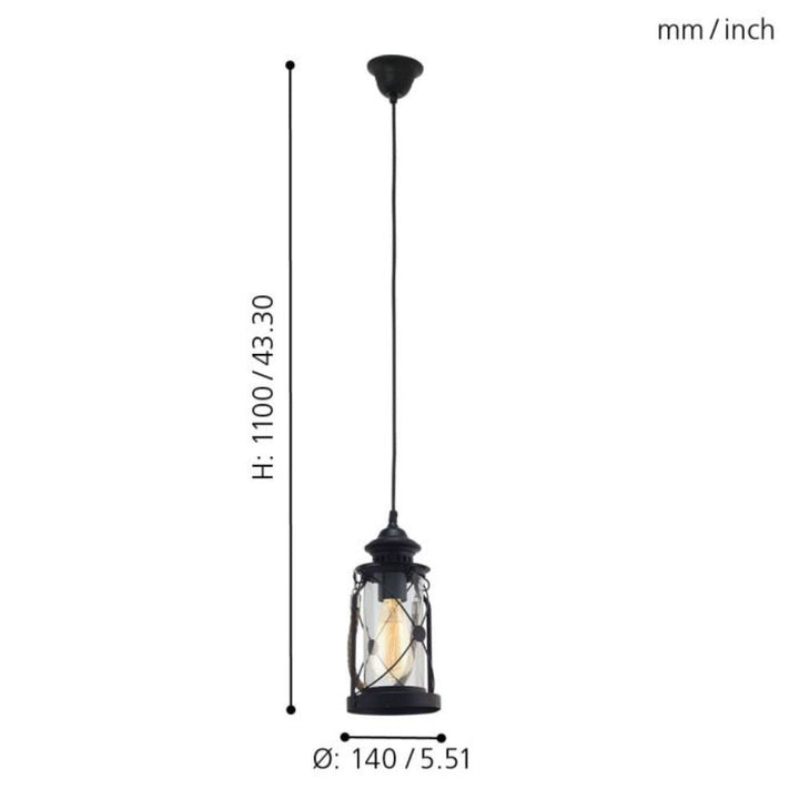 Eglo BRADFORD - 1 Light Pendant-Eglo-Ozlighting.com.au