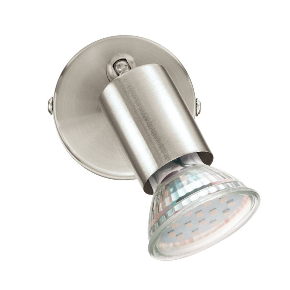 Eglo BUZZ LED - Satin Nickel Spot Light-Eglo-Ozlighting.com.au