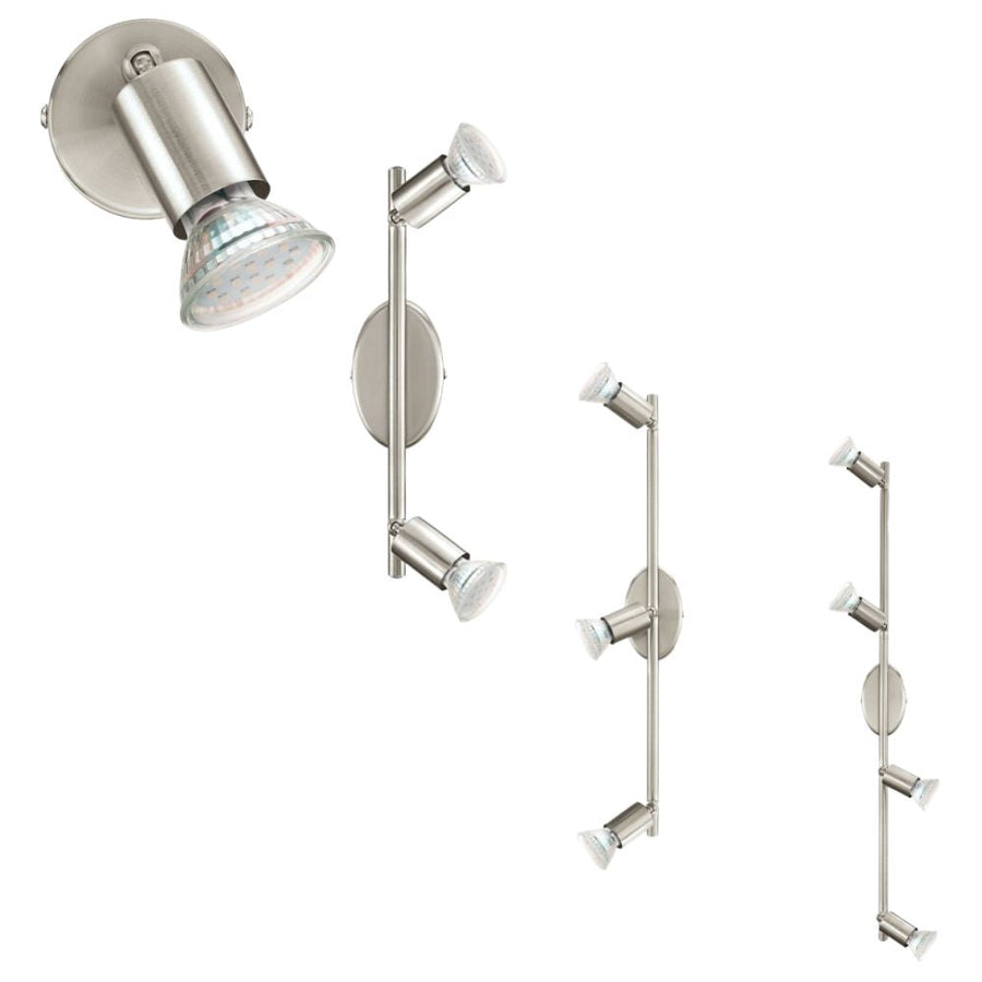 Eglo BUZZ LED - Satin Nickel Spot Light-Eglo-Ozlighting.com.au