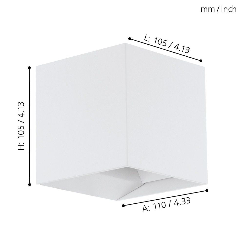 Eglo CALPINO LED Wall Light - 6.6W Up & Down-Eglo-Ozlighting.com.au