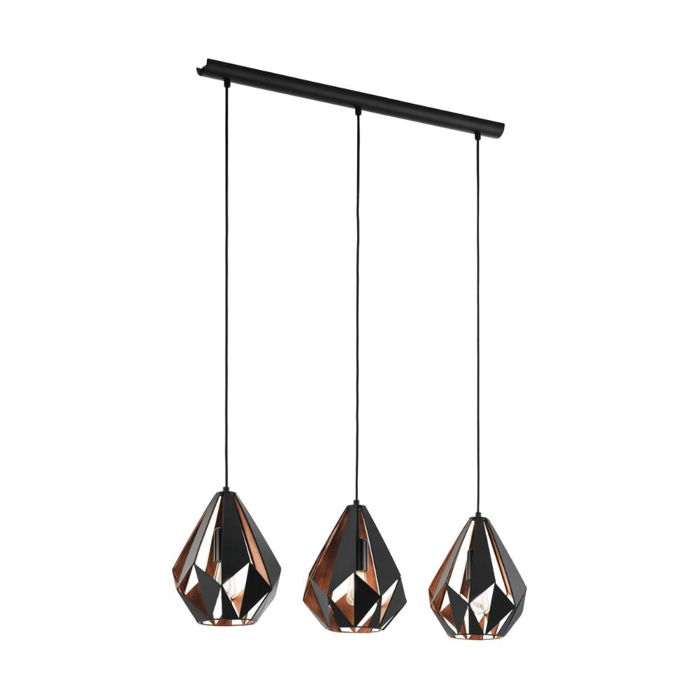 Eglo CARLTON 1 Bar Pendant - 3 Light-Eglo-Ozlighting.com.au