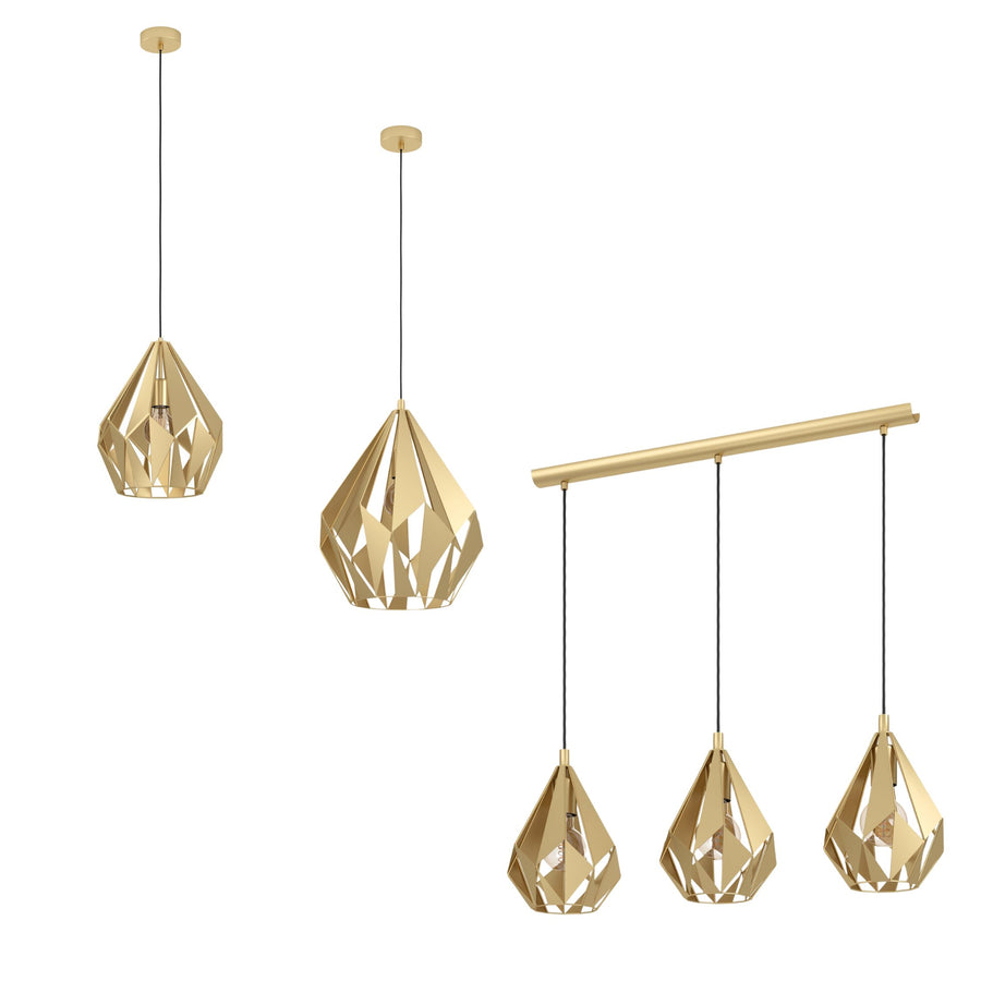 Eglo CARLTON - 1/3 Light Pendant-Eglo-Ozlighting.com.au