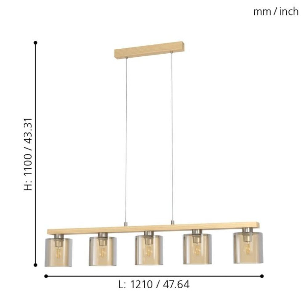 Eglo CASTRALVO - 5 Light Pendant-Eglo-Ozlighting.com.au