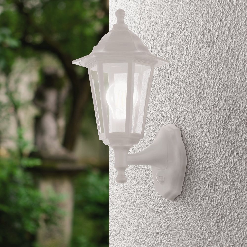 Eglo DUANERA Wall Light - Upward Facing, Sensor IP44-Eglo-Ozlighting.com.au