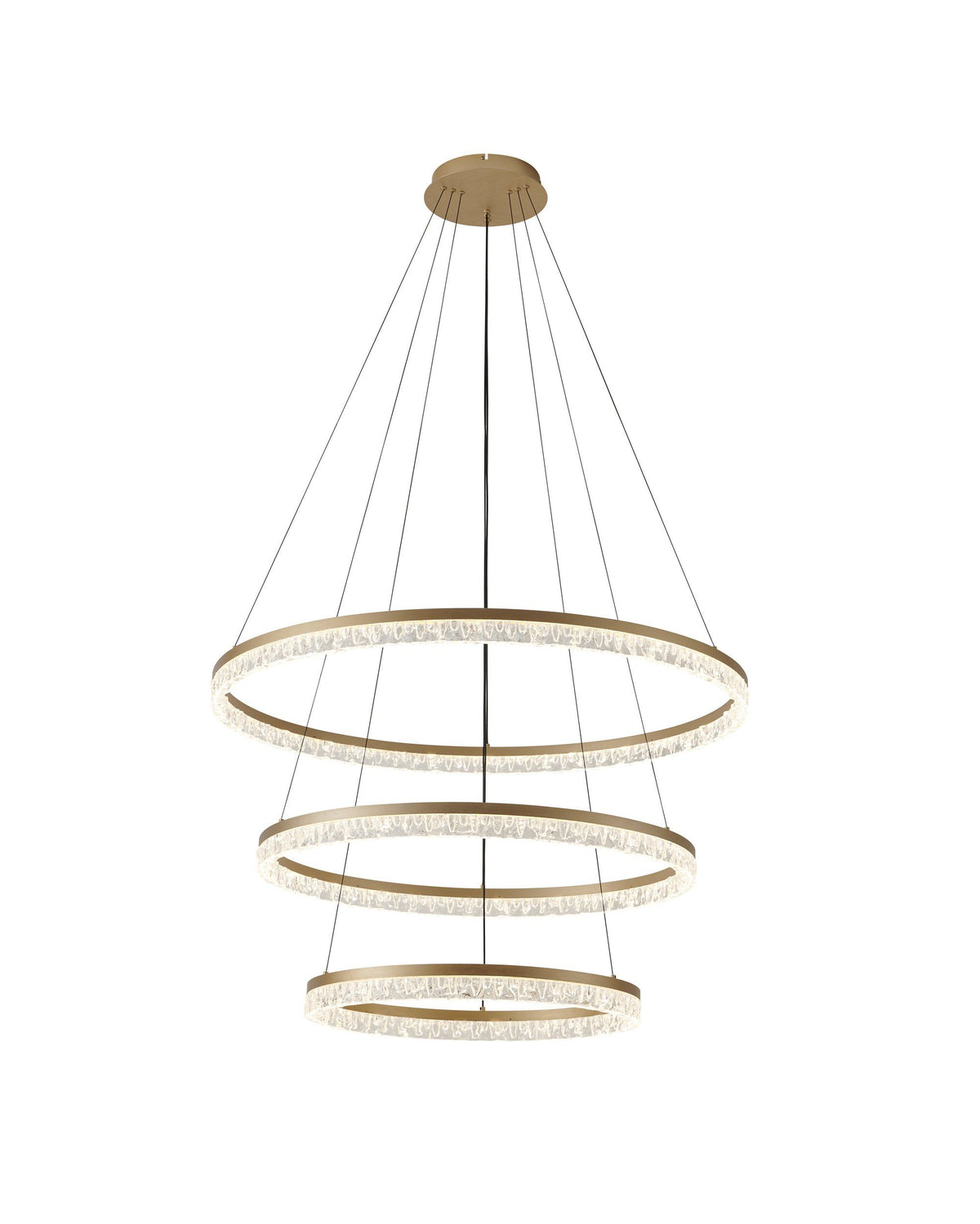 Eglo FLORENCIA LED Pendant - 1000mm Tiered Ring, Gold-Eglo-Ozlighting.com.au