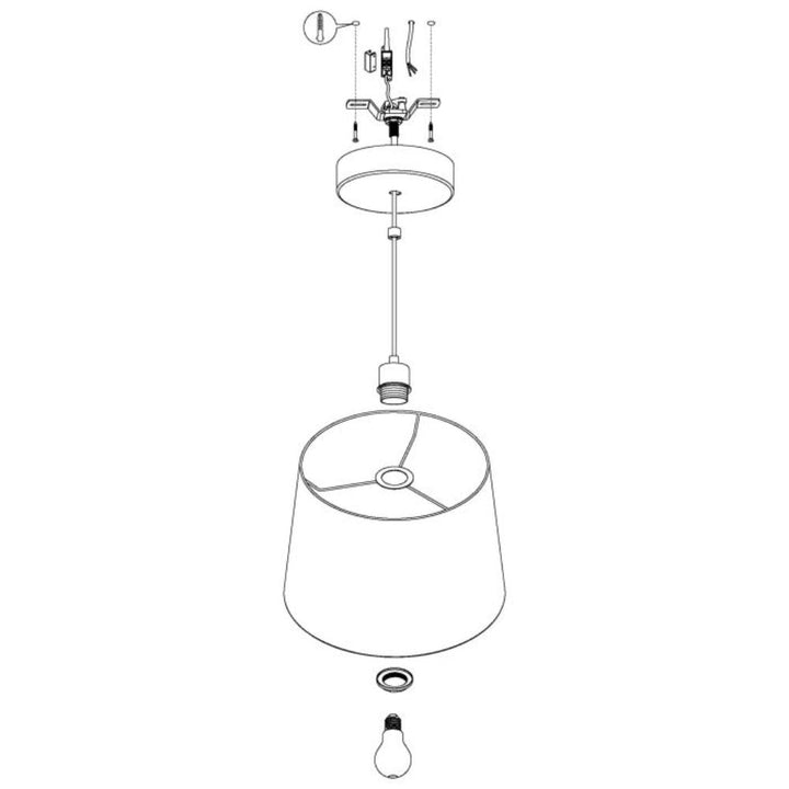 Eglo HAMBLETON - 1 Light Pendant-Eglo-Ozlighting.com.au