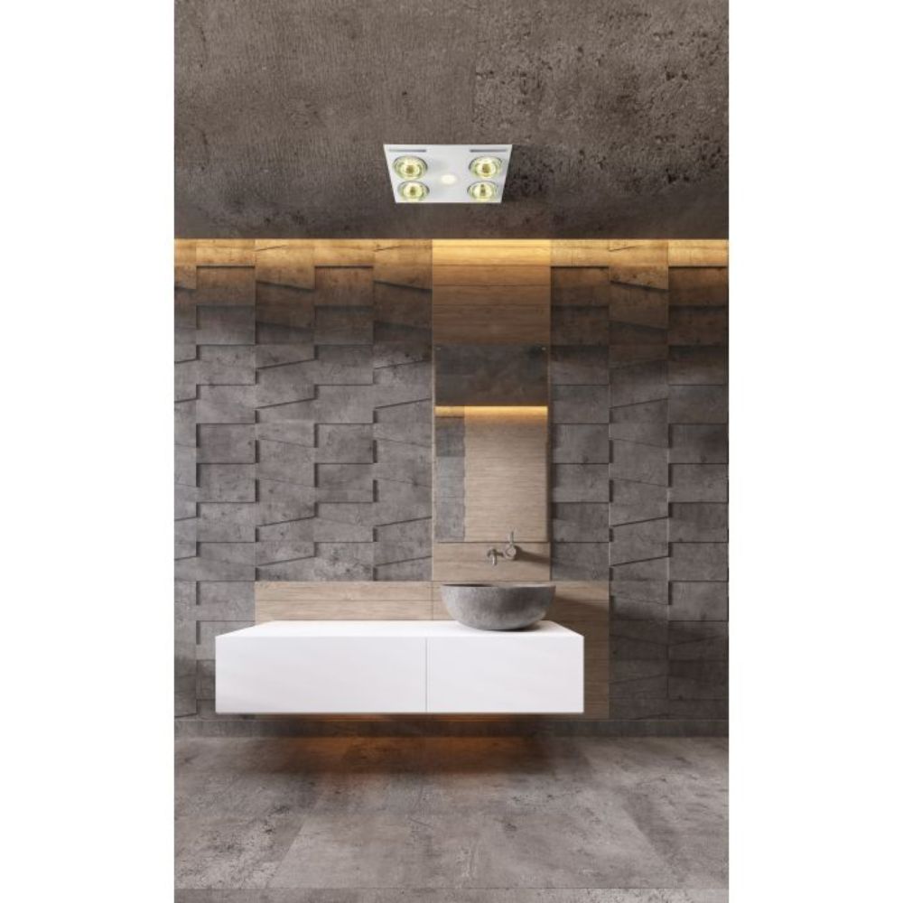 Eglo HEATFLOW - 4 x 275W 3-in-1 Bathroom Heater-Light-Exhaust Fan-Eglo-Ozlighting.com.au