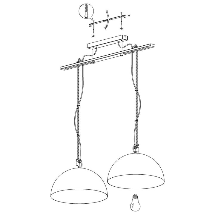 Eglo HODSOLL - 1/2 Steel Light Pendant-Eglo-Ozlighting.com.au