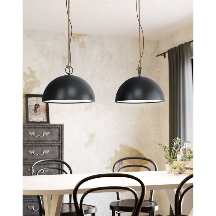 Eglo HODSOLL - 1/2 Steel Light Pendant-Eglo-Ozlighting.com.au