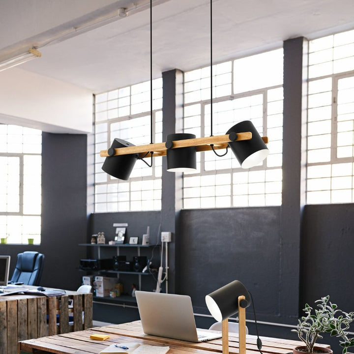 Eglo HORNWOOD - 3/4 Steel Light Pendant-Eglo-Ozlighting.com.au