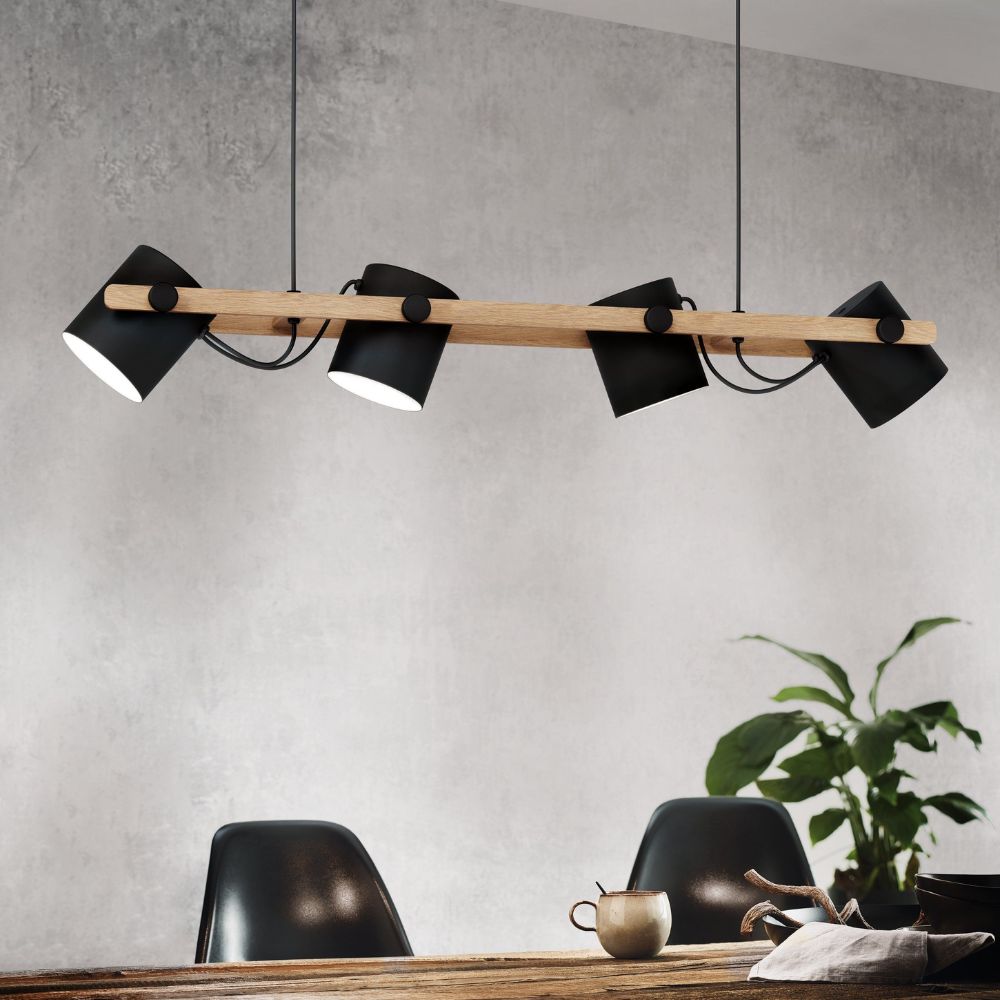 Eglo HORNWOOD Pendant - 3/4 Steel Light-Eglo-Ozlighting.com.au