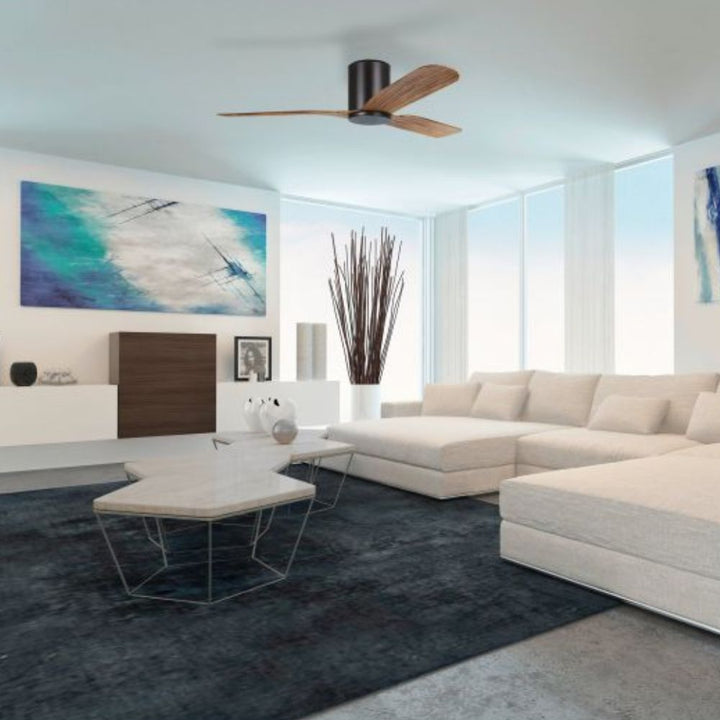 Eglo ILUKA - 3 Blade 52" 1320mm DC Hugger Ceiling Fan-Eglo-Ozlighting.com.au