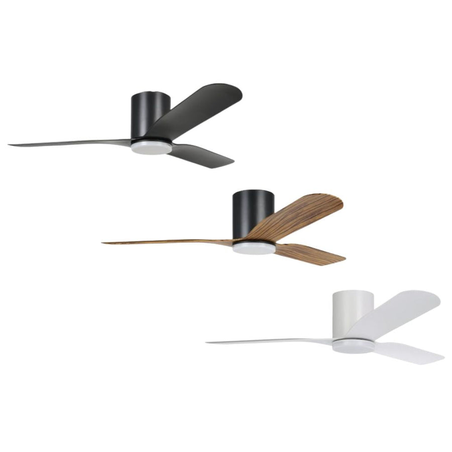 Eglo ILUKA - 3 Blade 52" 1320mm DC Hugger Ceiling Fan with LED Light-Eglo-Ozlighting.com.au
