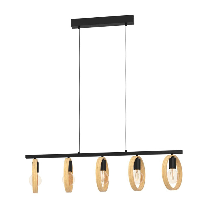 Eglo IPSDEN - 3/5 Light Steel Pendant-Eglo-Ozlighting.com.au