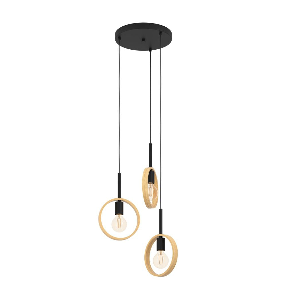 Eglo IPSDEN Pendant - 3/5 Light Steel-Eglo-Ozlighting.com.au
