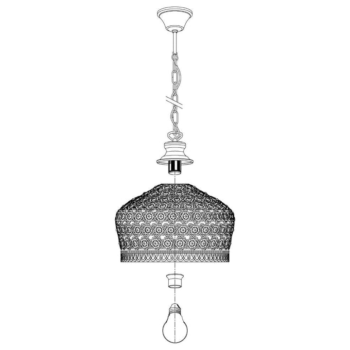 Eglo JADIDA - 1 Light Steel Pendant-Eglo-Ozlighting.com.au