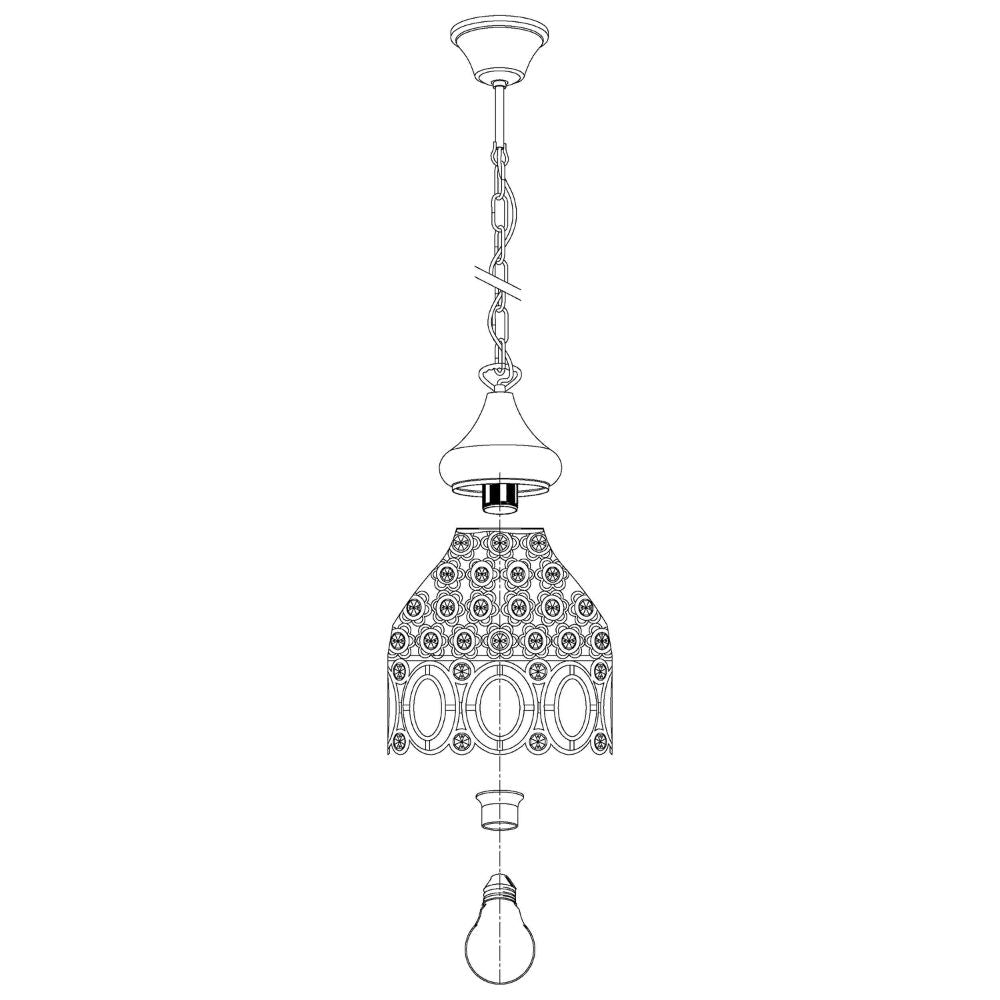 Eglo JADIDA - 1 Light Steel Pendant-Eglo-Ozlighting.com.au