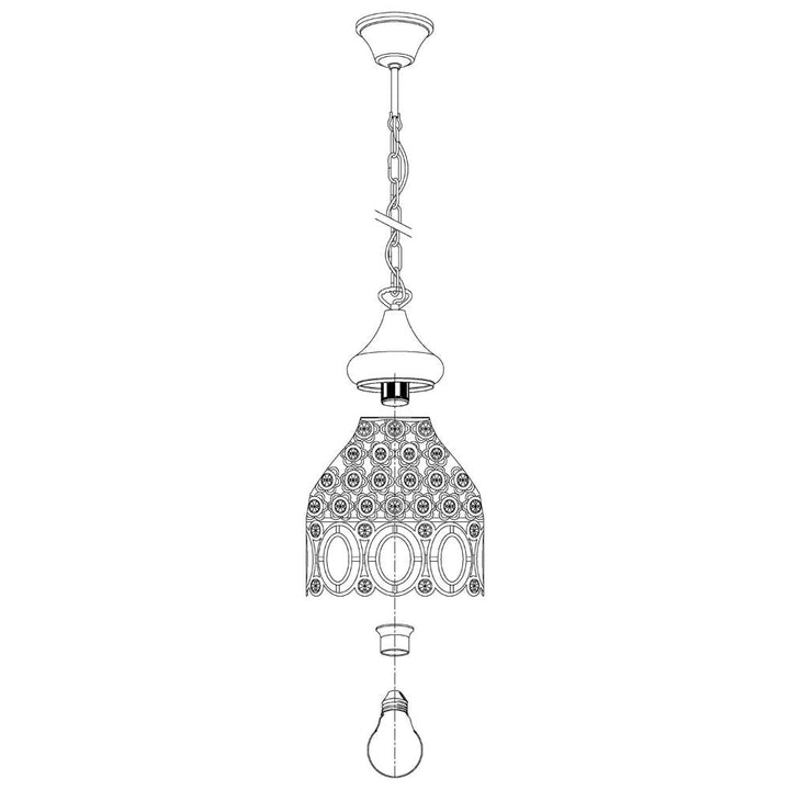 Eglo JADIDA - 1 Light Steel Pendant-Eglo-Ozlighting.com.au