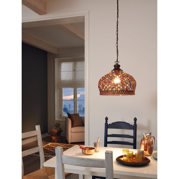 Eglo JADIDA - 1 Light Steel Pendant-Eglo-Ozlighting.com.au