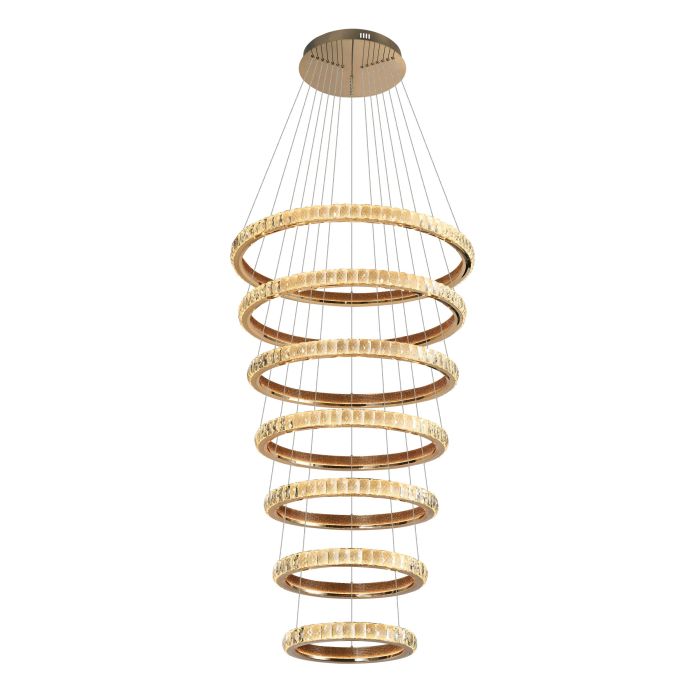 Eglo KATHLEEN - 800mm LED Pendant in Gold with Crystal Detailing-Eglo-Ozlighting.com.au
