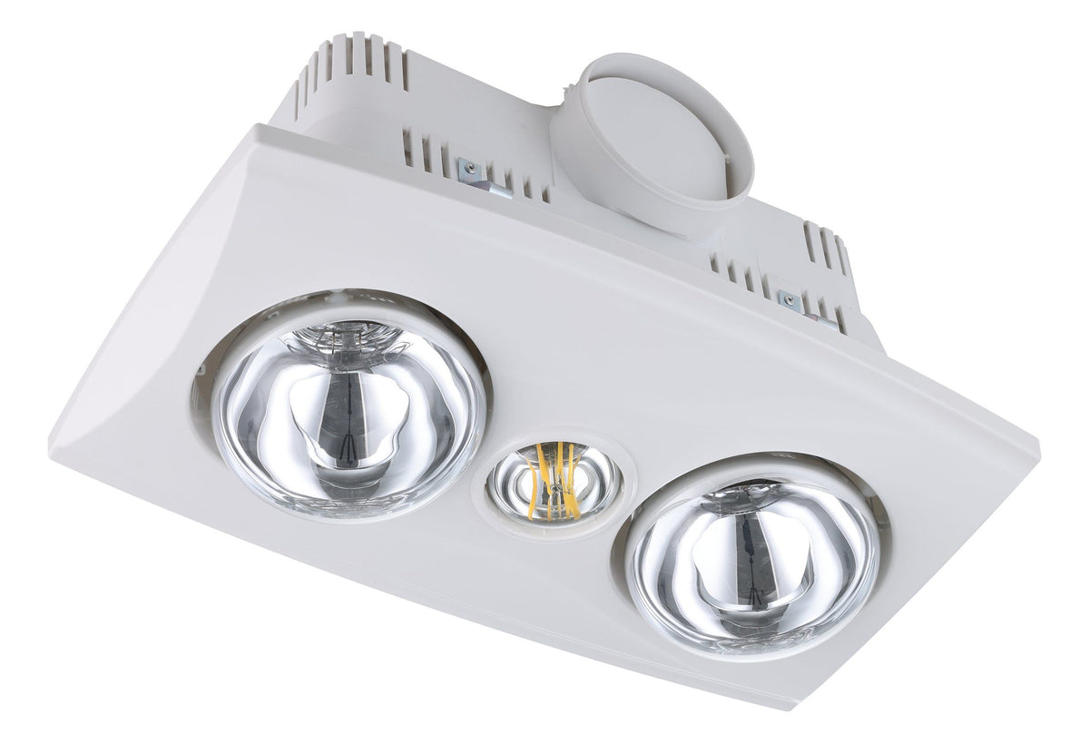 Eglo LAREDO Bathroom Heater - Exhaust Fan with LED Light-Eglo-Ozlighting.com.au