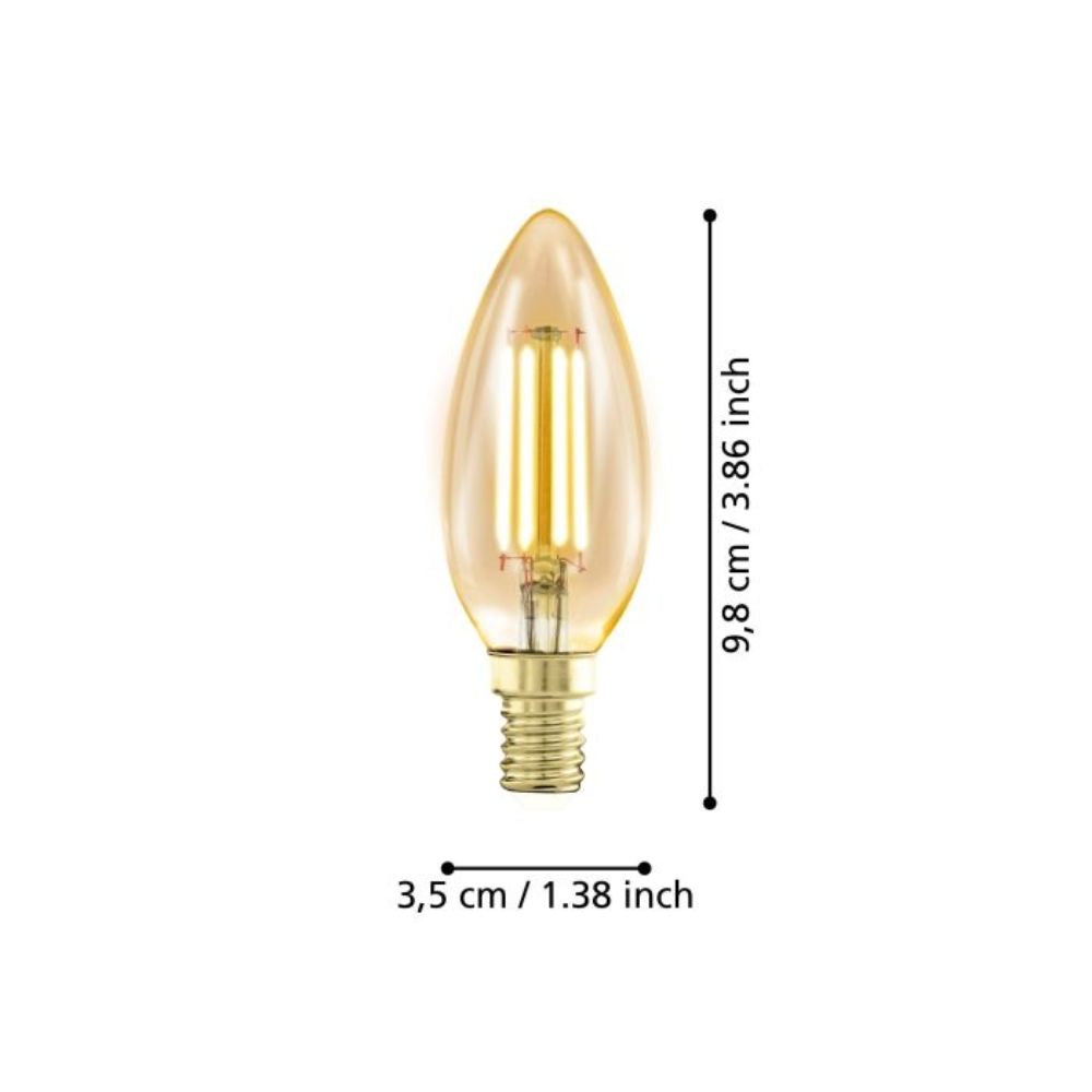 Eglo LED Globe - 4W Candle, E14-Eglo-Ozlighting.com.au