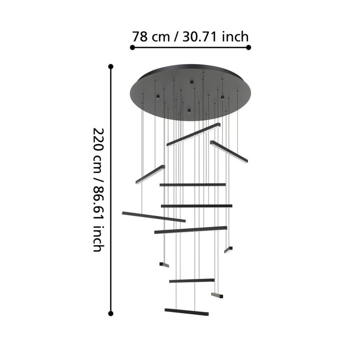 Eglo LINDOZA - 12 Light Pendant-Eglo-Ozlighting.com.au