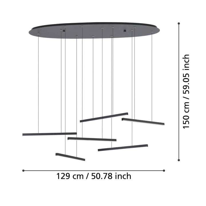 Eglo LINDOZA - 6 Light Pendant-Eglo-Ozlighting.com.au