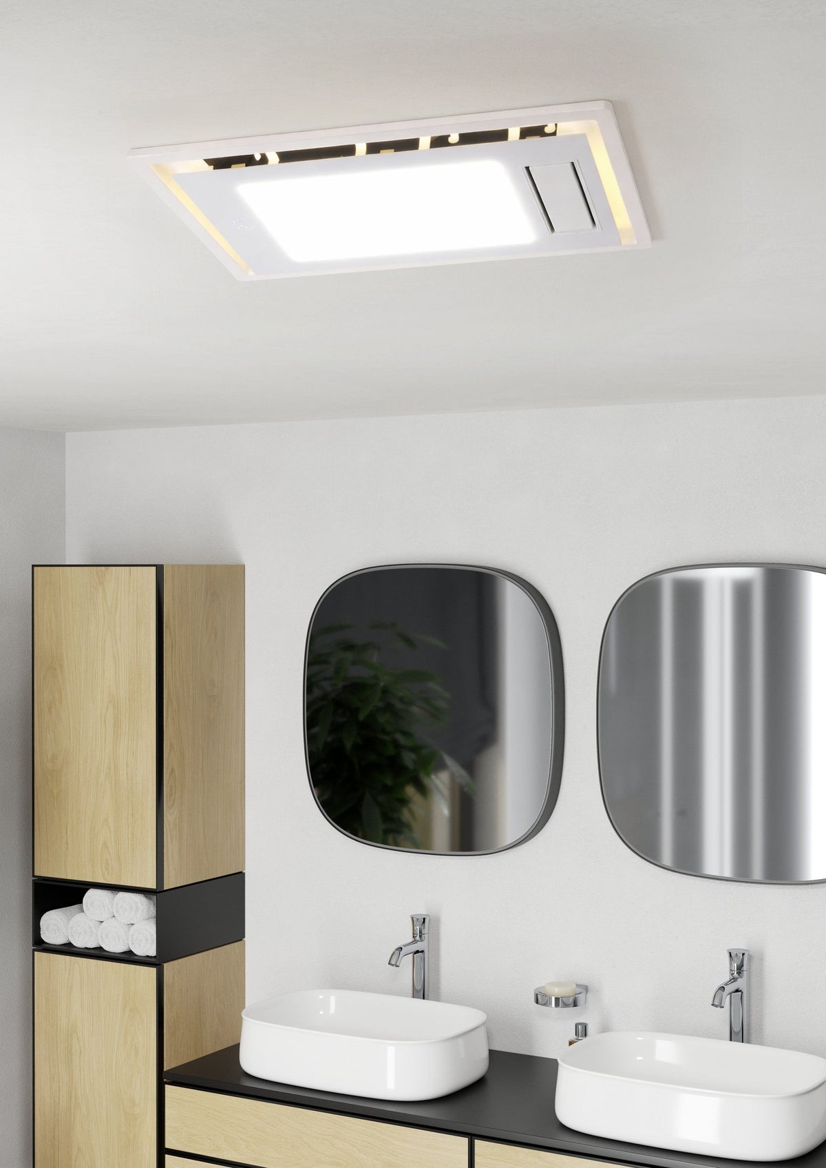 Eglo MARRAKESH Bathroom Heater - Exhaust Fan with LED Light-Eglo-Ozlighting.com.au