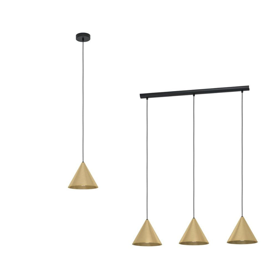 Eglo NARICES - Metal Shade 1/3 Light Indoor Pendant-Eglo-Ozlighting.com.au
