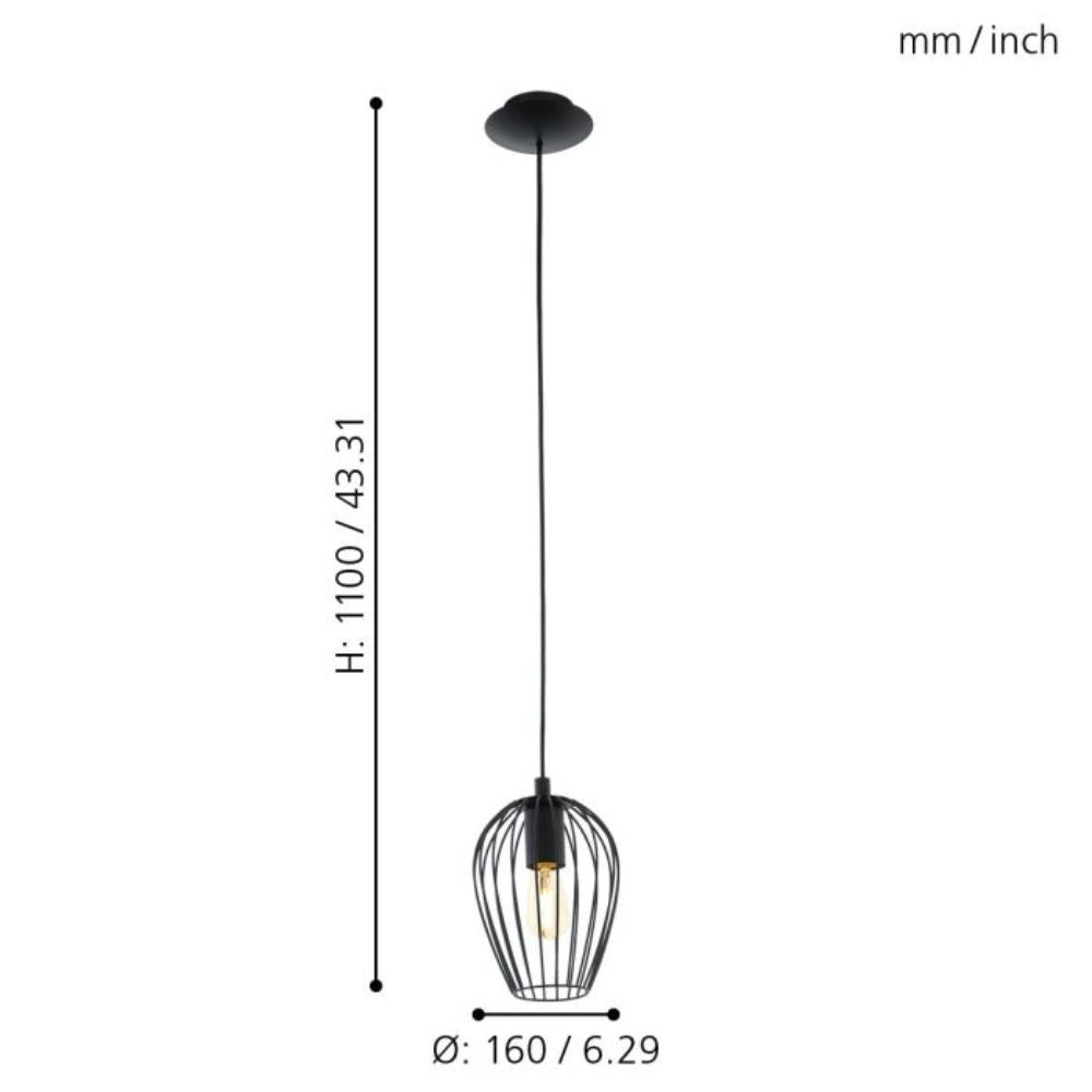 Eglo NEWTOWN Pendant - 1 Light-Eglo-Ozlighting.com.au