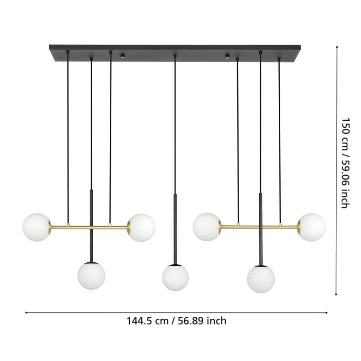 Eglo PAZ - 7/3 Light Pendant-Eglo-Ozlighting.com.au