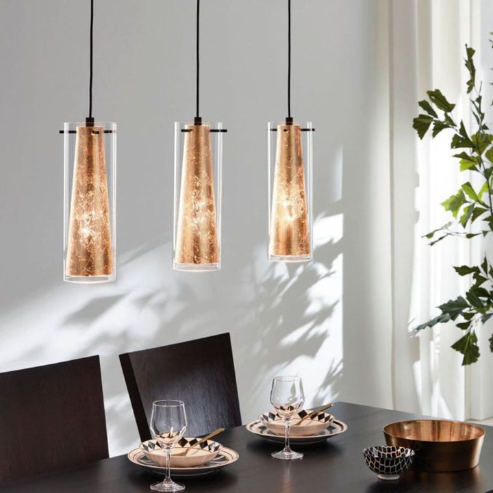 Eglo PINTO GOLD - 1/3 Light Pendant-Eglo-Ozlighting.com.au
