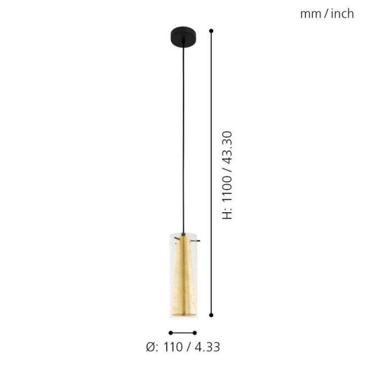 Eglo PINTO GOLD - 1/3 Light Pendant-Eglo-Ozlighting.com.au