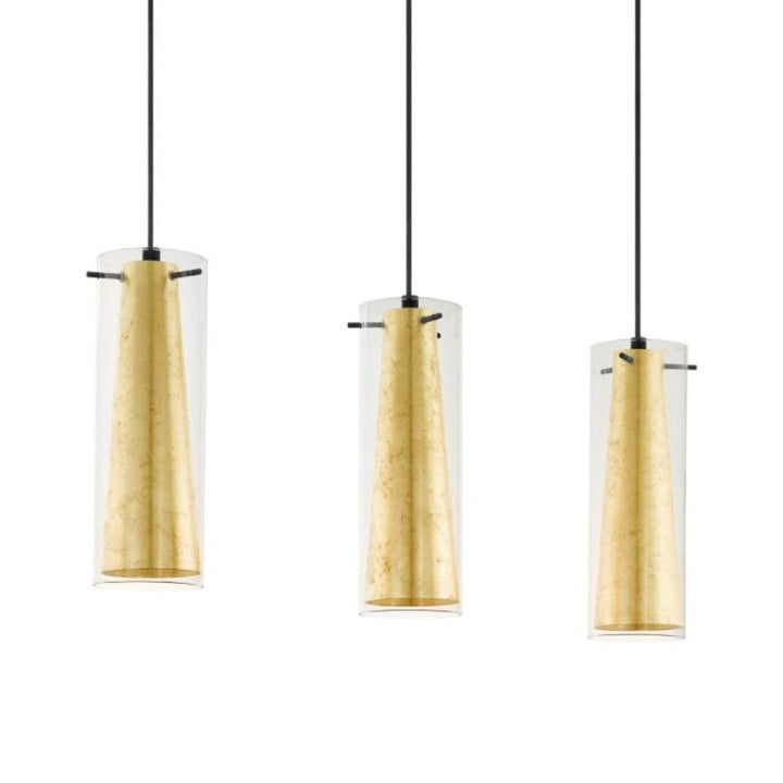 Eglo PINTO GOLD - 1/3 Light Pendant-Eglo-Ozlighting.com.au