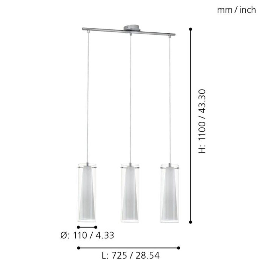Eglo PINTO Pendant - 1/3 Light-Eglo-Ozlighting.com.au