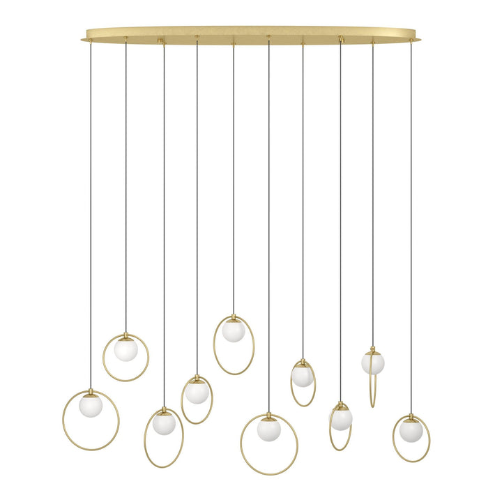 Eglo PORTOCOLOM - 10 Light Oblong Pendant-Eglo-Ozlighting.com.au