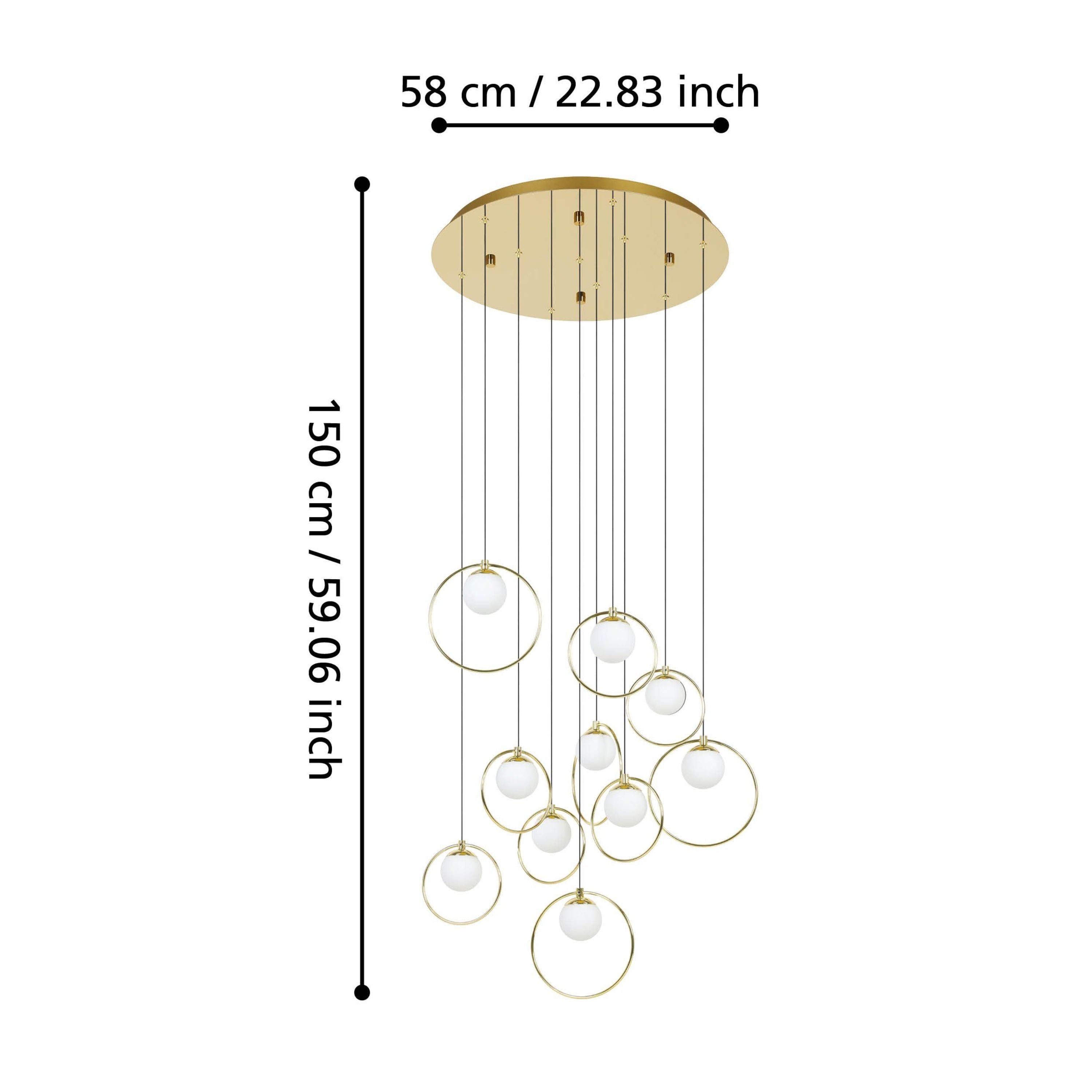 Eglo PORTOCOLOM - 10 Light Round Pendant-Eglo-Ozlighting.com.au