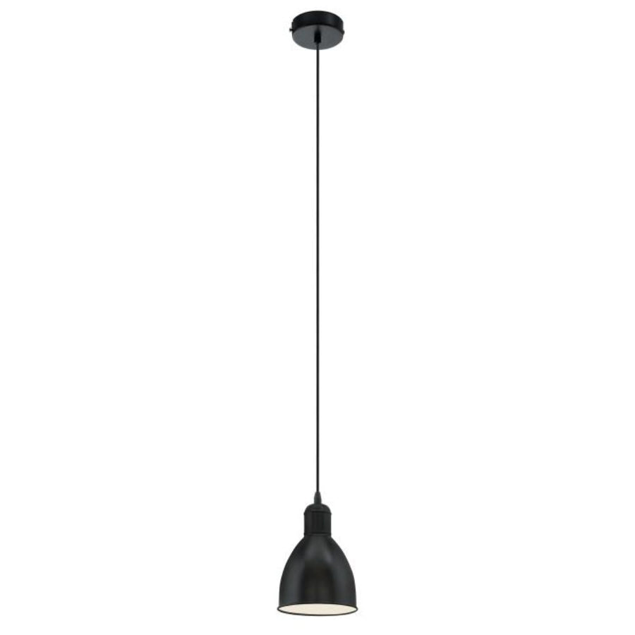 Eglo PRIDDY - 1 Light Steel Shade Pendant-Eglo-Ozlighting.com.au