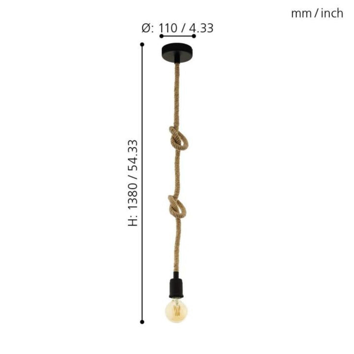 Eglo RAMPSIDE - 1/6 Light Pendant-Eglo-Ozlighting.com.au