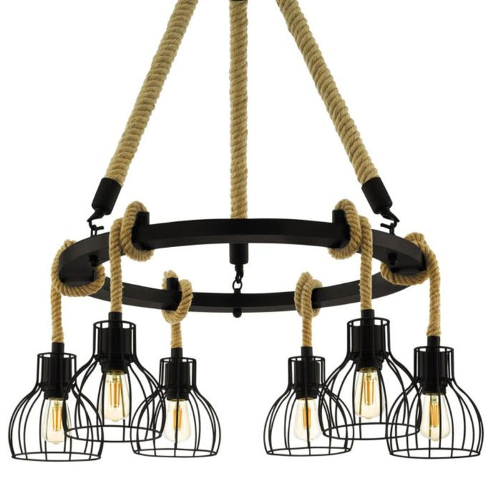 Eglo RAMPSIDE - 1/6 Light Pendant-Eglo-Ozlighting.com.au