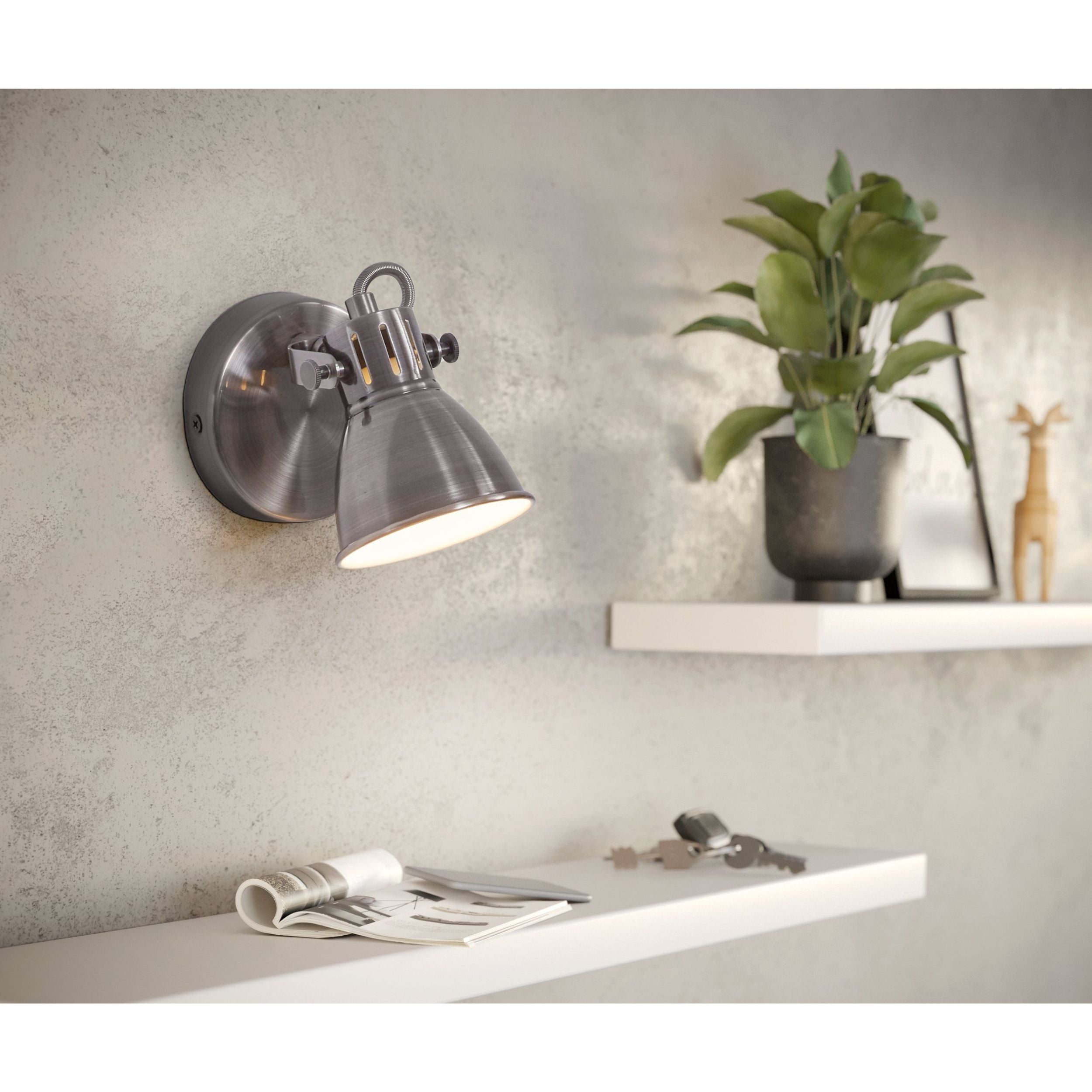 Eglo SERAS - 5W Indoor LED Wall Light | Antique Nickel-Eglo-Ozlighting.com.au