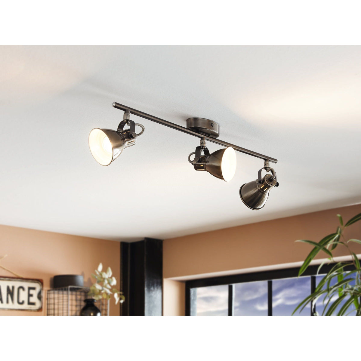 Eglo SERAS LED Wall Light - 5W Indoor, | Antique Nickel-Eglo-Ozlighting.com.au