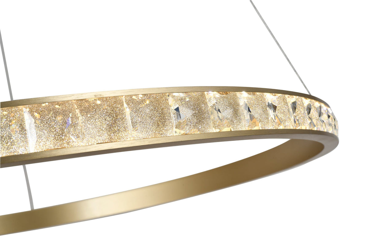 Eglo SOPHIA LED Pendant - 760mm Triple Ring 85W, Gold-Eglo-Ozlighting.com.au