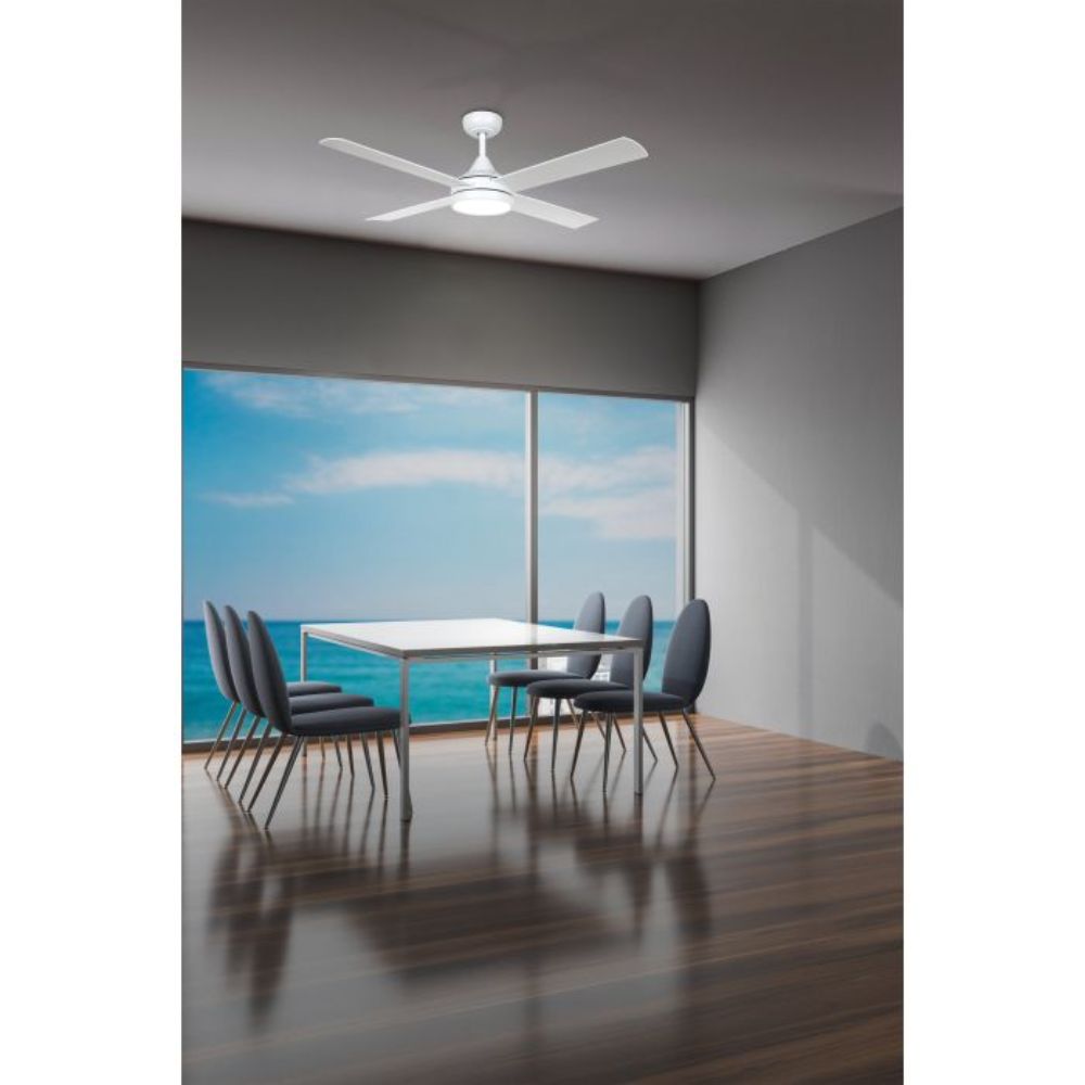 Eglo STRADBROKE - 4 Blade 52" 1320mm DC Ceiling Fan with 3-CCT LED Light-Eglo-Ozlighting.com.au