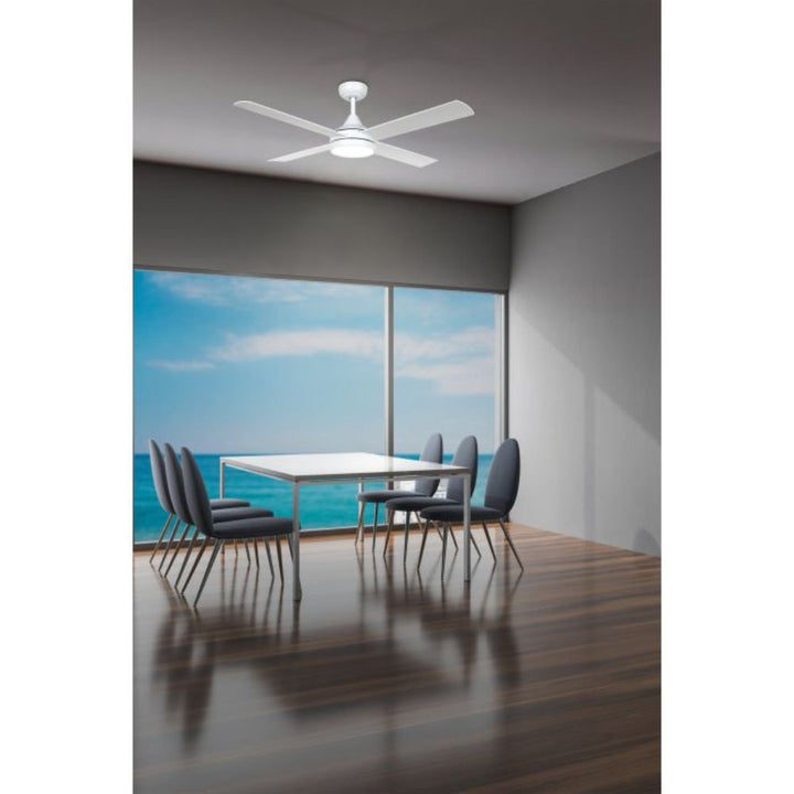 Eglo STRADBROKE - 4 Blade 52" 1320mm DC Ceiling Fan with 3-CCT LED Light-Eglo-Ozlighting.com.au