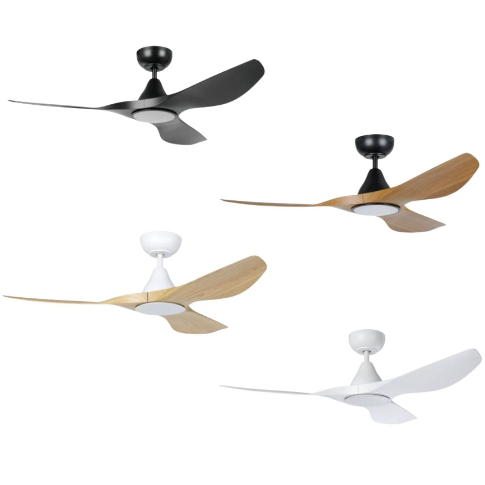 Eglo SURF DC Ceiling Fan - 3 Blade 48" 1220mm, 3-CCT LED Light-Eglo-Ozlighting.com.au