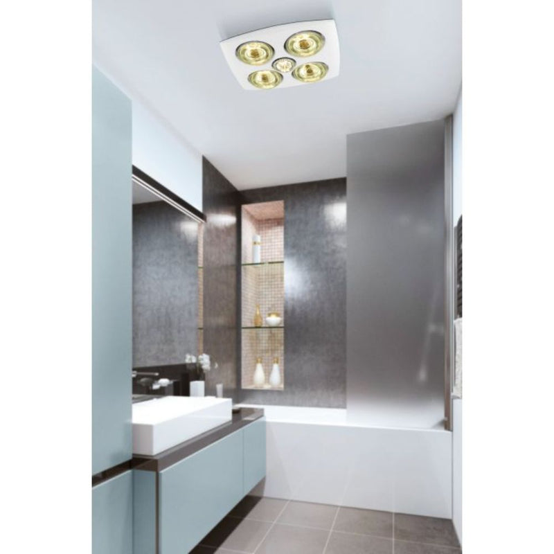 Eglo VESUVIUS 4 - 4 Heater 3-in-1 Bathroom Heater, Exhaust & Light-Eglo-Ozlighting.com.au
